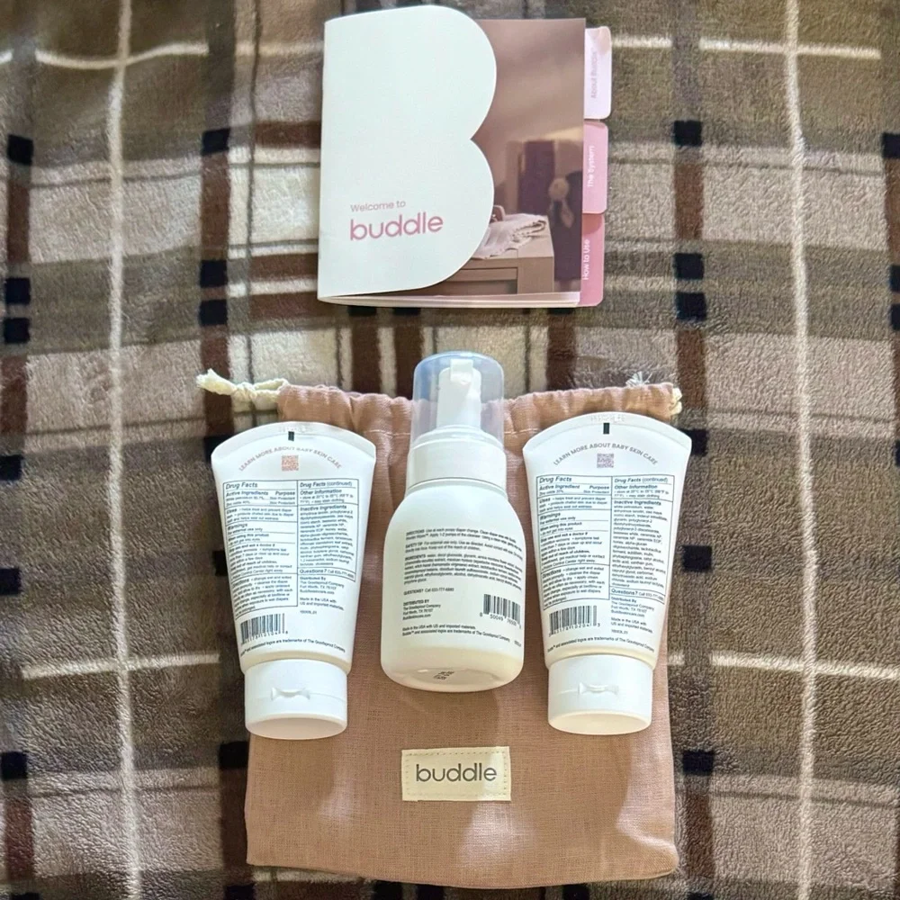 Buddle Diaper Rash Skin Care System Luxury Foam Cleanser, Cream, Healing Paste